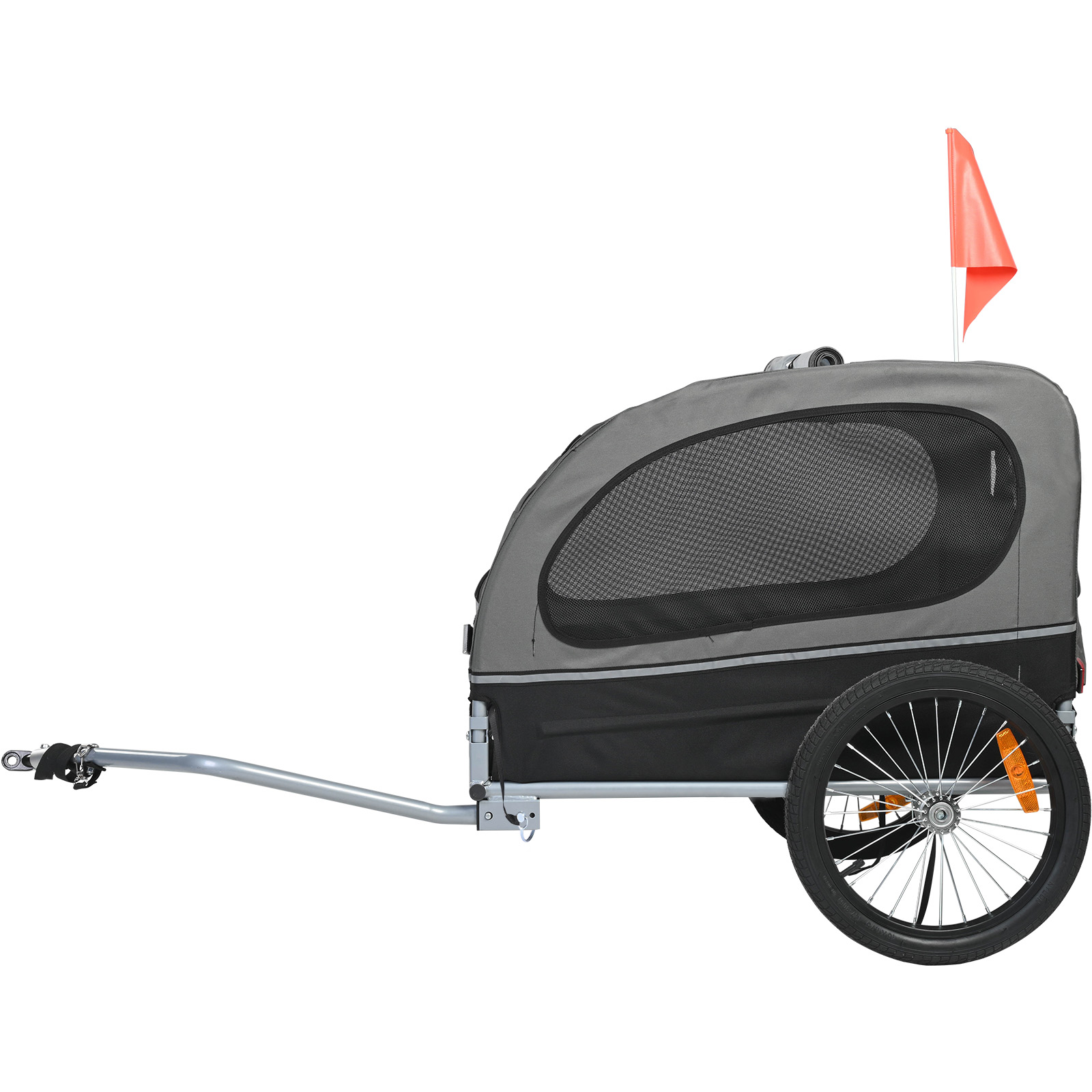 Dog Bike Trailer For Pets, Foldable Pet Bicycle Carrier Black_voghion.com